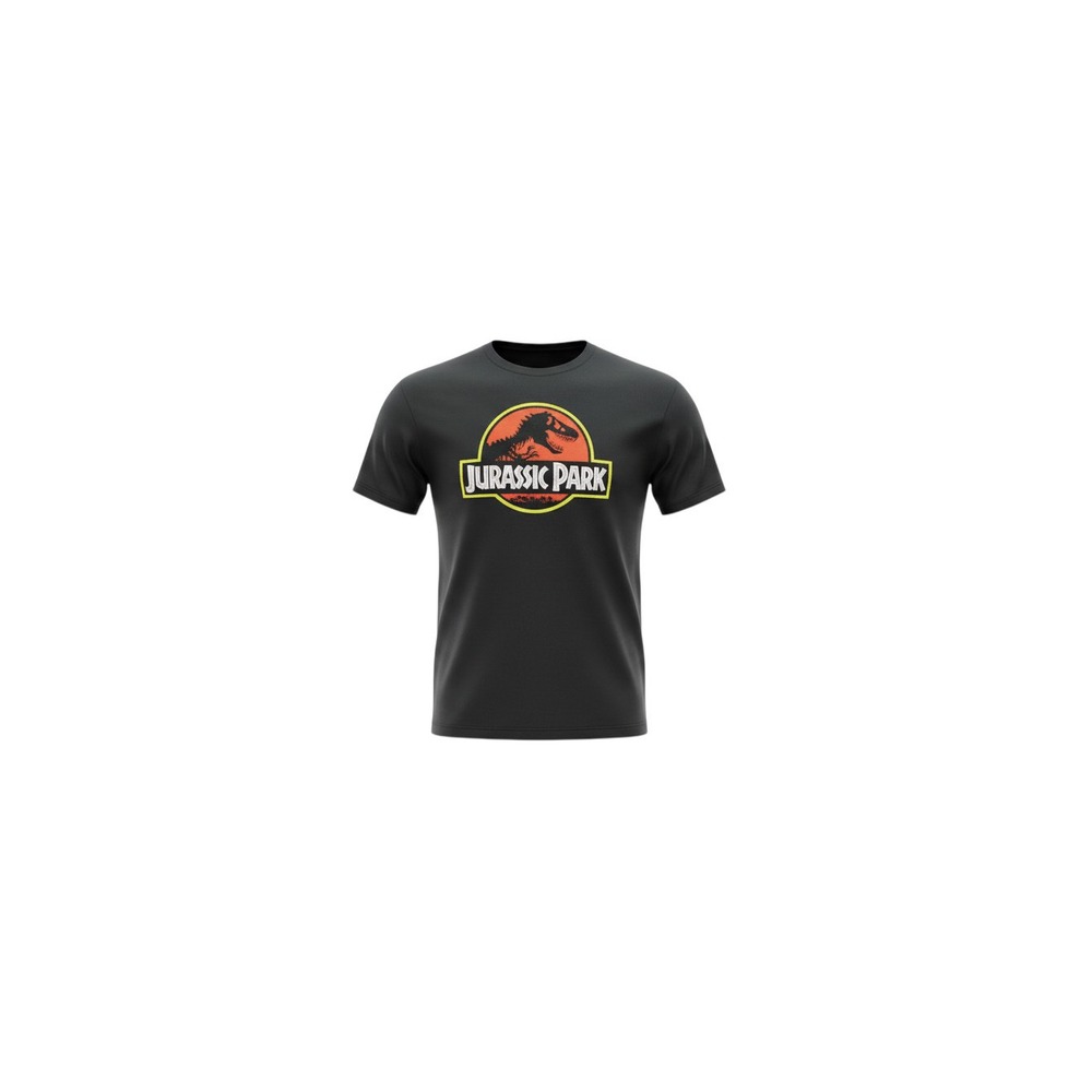 Jurassic Park Graphic T-Shirt Mens Small Black Short Sleeve Movie Logo Tee